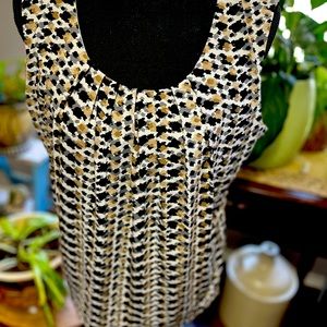 KASPER Keyhole Front Sleeveless Blouse. Size L.